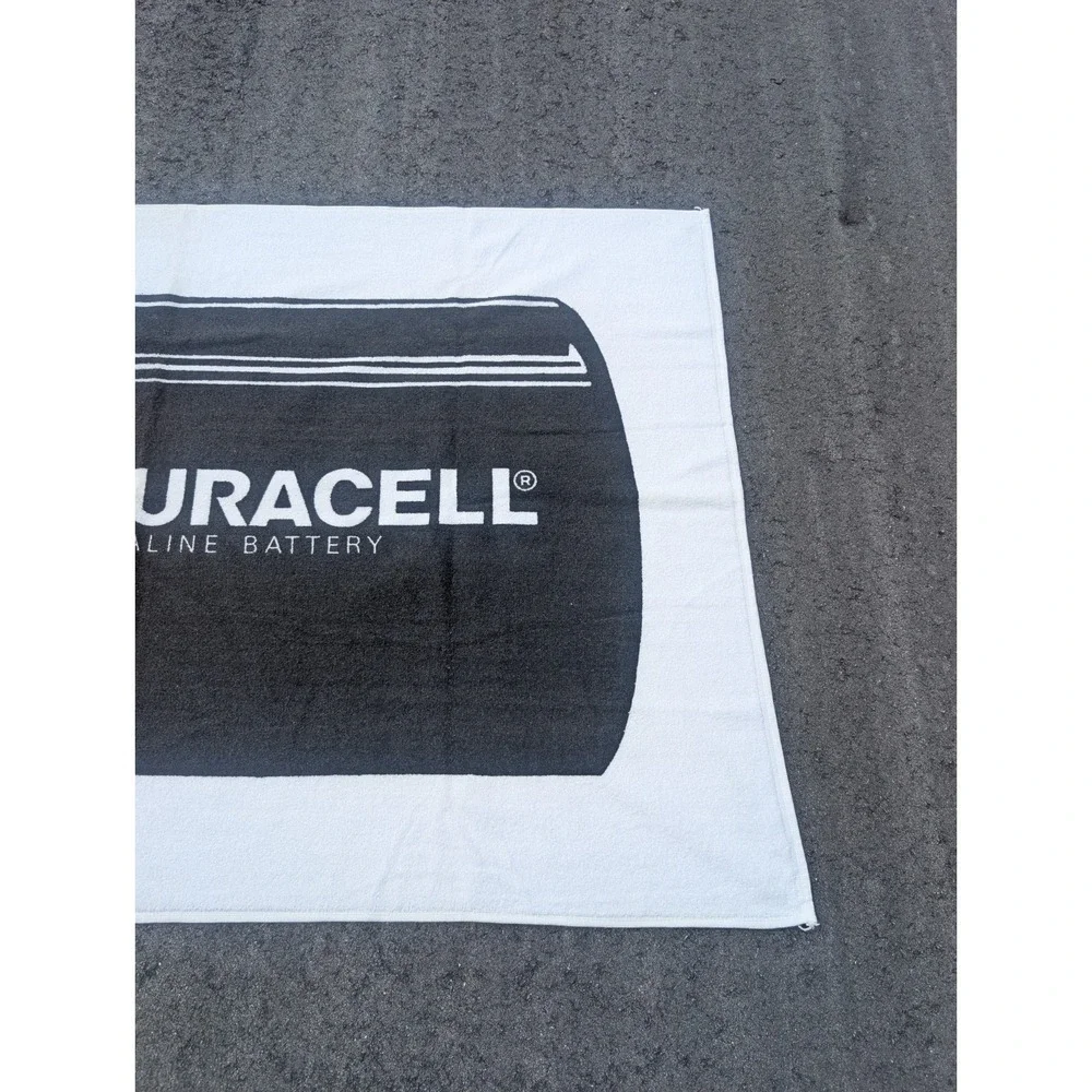 Vintage Duracell Battery Beach Bath Towel D- Cell Advertising 35